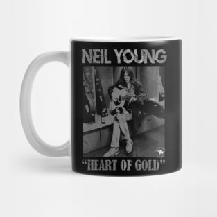 Neil Young Black - Heart Of Golde Vintage Mug